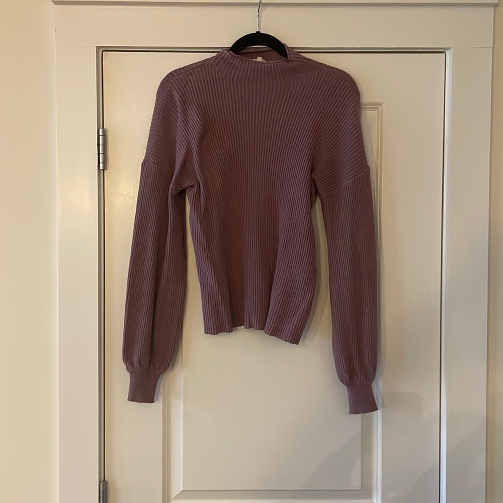 Purple Turtleneck Sweater